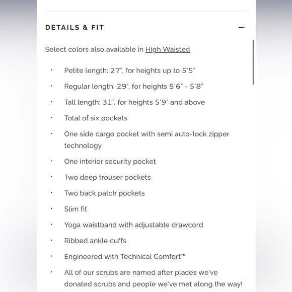 Figs Night Sky Zamora High waisted 2.0 Jogger scrub pants size XS/P like new - Picture 7 of 8